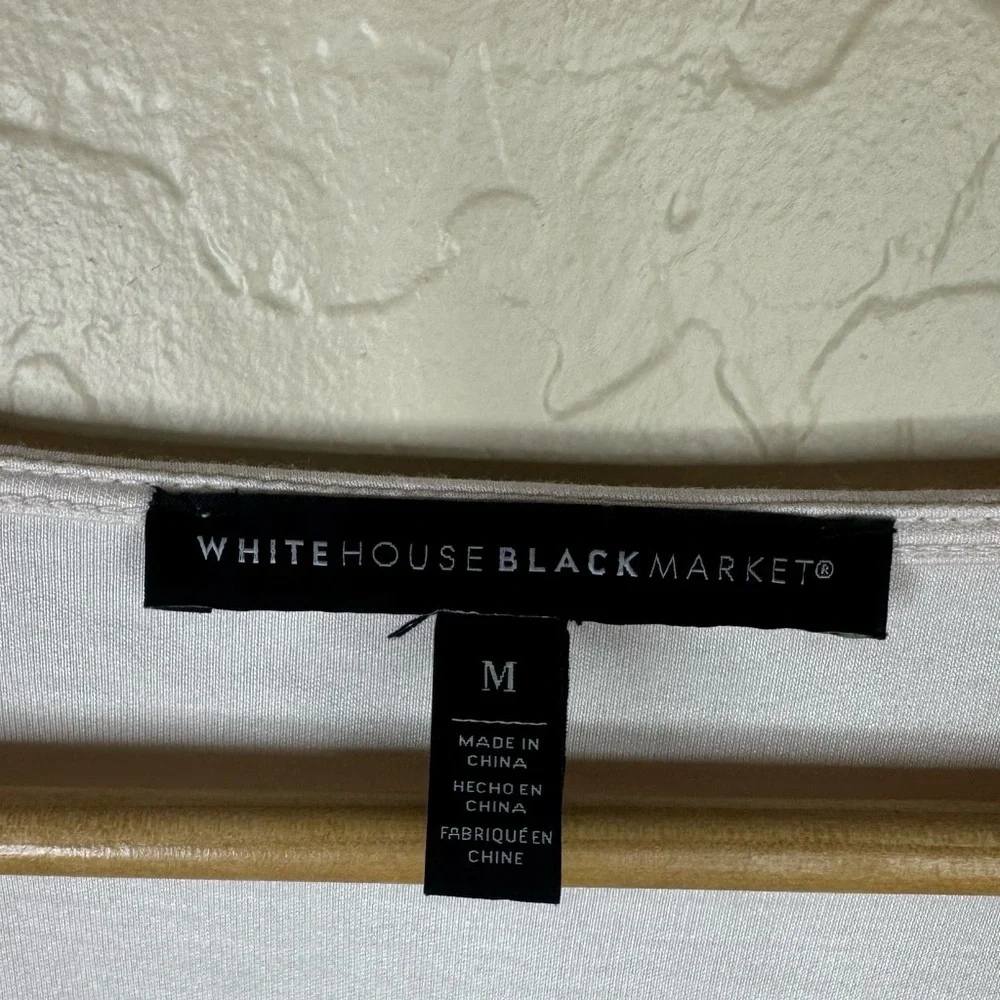 WHBM Blush Pink Lace Sleeve T-Shirt